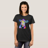 T-shirt Vache Pop Colorée (Devant entier)