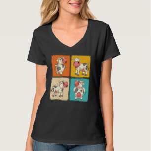 T-shirt Vache Pop Ferme Animal Agriculteur Agriculture V