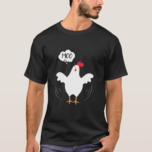 T-shirt Vache Pouletqui rit (Devant)