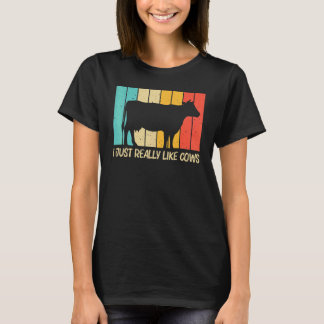 T-shirt Vache pour hommes femmes animal de ferme vache éle