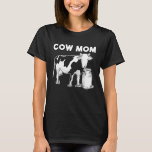 T-shirt Vache pour maman Bull Heifer Herbe Animal de ferme