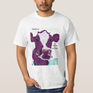 T-shirt Vache pourpre très probablement contemplant le vol