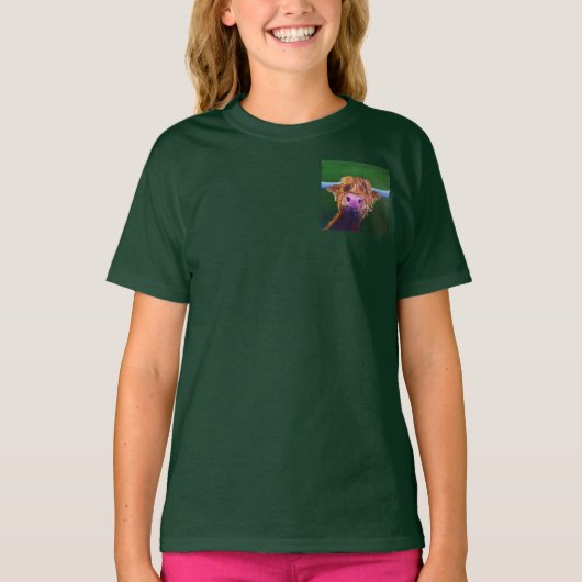 T-shirt Vache Quirky Highland Kids (Devant)