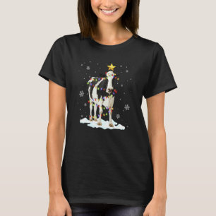 T-shirt Vache Renne Chapeau Père Noël Lumières de Noël Vac