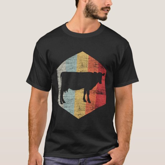 T-shirt Vache rétro (Devant)