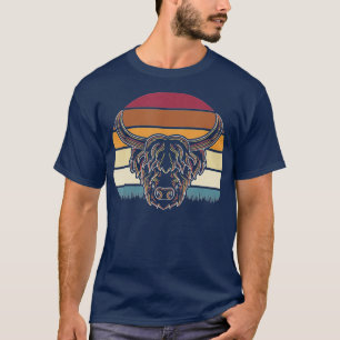 T-shirt Vache Retro Highland
