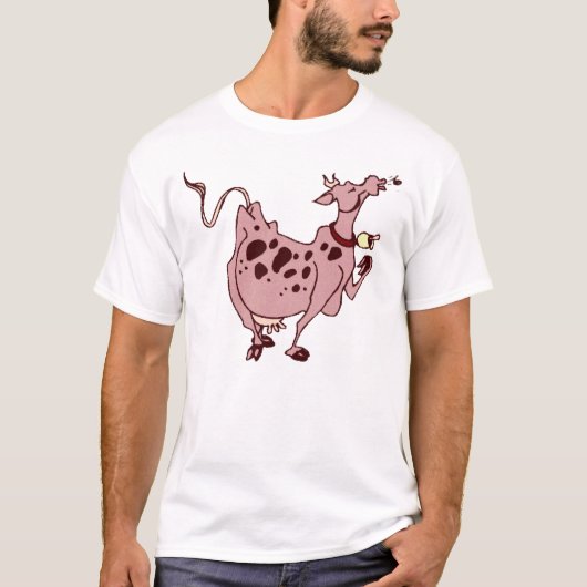 T-shirt Vache rose (Devant)