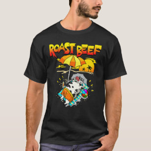 T-shirt Vache rôti de boeuf sur la plage Vacances Ensoleil