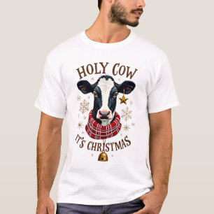 T-shirt Vache sacrée, c'est Noël, amateur de vaches drôles