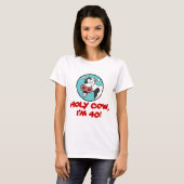 T-shirt Vache sainte j'ai 40 ans (Devant entier)