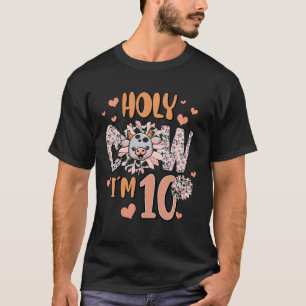 T-shirt Vache Sainte Je Suis Anniversaire 10 Ans 10ème Ann