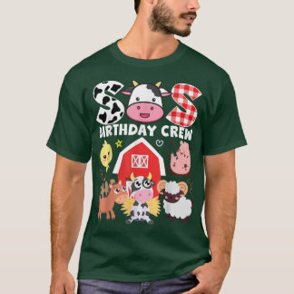 T-shirt Vache Sis Anniversaire Crew Farm Thème Animaux Ann