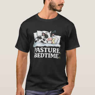 T-shirt Vache Sommeil Pâturage Heure du coucher Humour agr