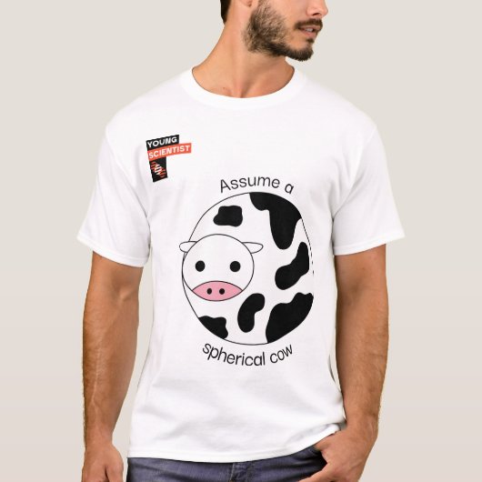 T-shirt Vache sphérique - Jeune scientifique (Devant)