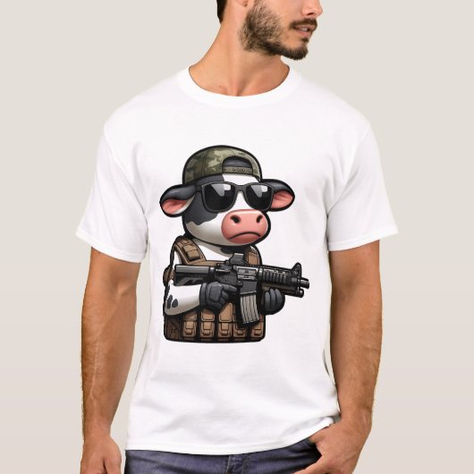 T-shirt Vache tactique (Devant)