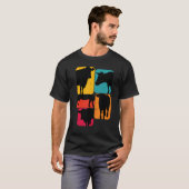 T-shirt Vache vaches Design Rétro (Devant entier)