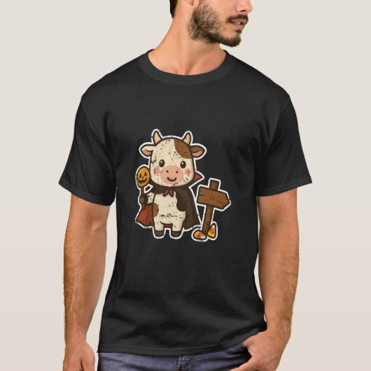 T-shirt Vache vampire avec sucette (Devant)