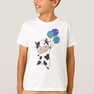 T-shirt Vache Veau Mouches Ballons Bons Bêtes Animaux