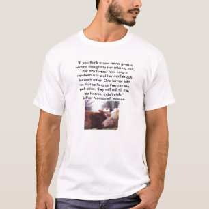 T-shirt vache végétalienne et veau à chemise - customis