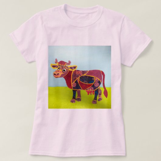T-Shirt Vache Violette (Design devant)
