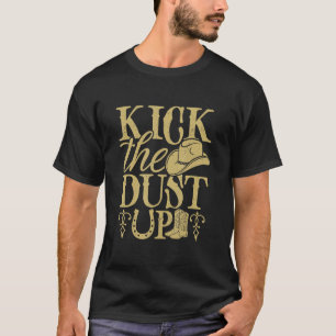 T-shirt Vacher de campagne cowgirl botter la poussière wes