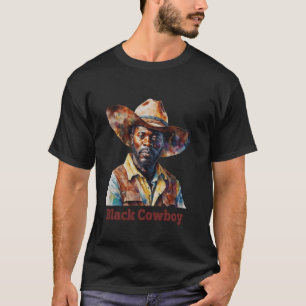 T-shirt Vacher Noir Western Rodeo Mélanine Histoire Noire