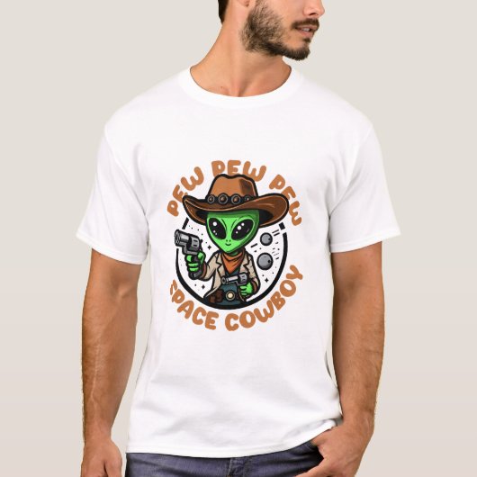 T-shirt Vacher spatial drôle alien (Devant)