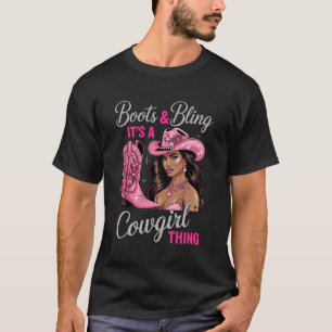 T-shirt Vacheresse noire Mélanine - Bottes & Bling C'est u