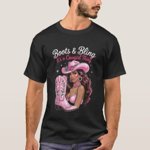 T-shirt Vacheresse noire Mélanine - Bottes et Bling C'est