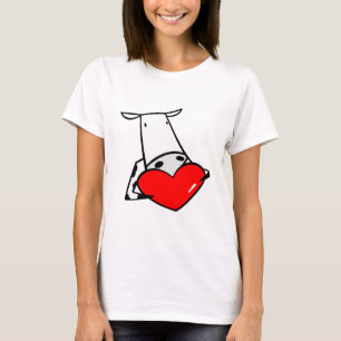 T-shirt Vaches à amour de Valentine I de coeur de vache
