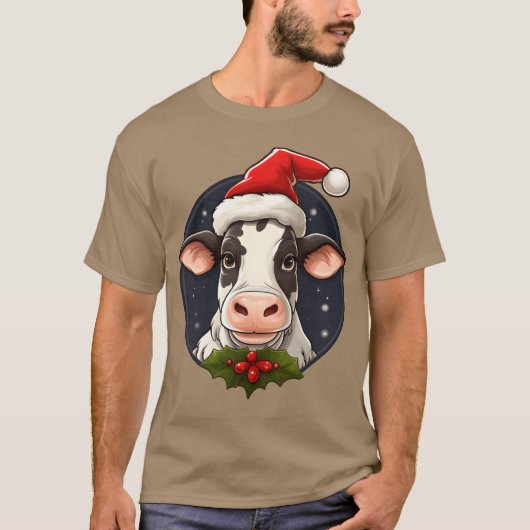 T-shirt Vaches amis Noël (Devant)