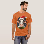 T-shirt Vaches amis Noël (Devant entier)
