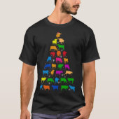 T-shirt Vaches Arbre de Noël (Devant)
