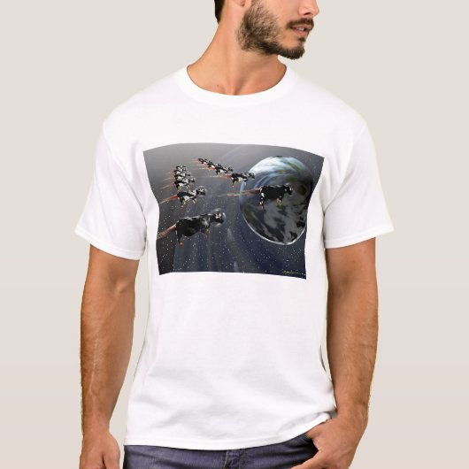 T-shirt Vaches dans l'espace (Devant)