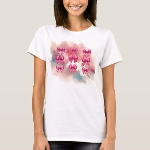 T-shirt Vaches de coquette rose chaud Abstraites