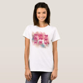 T-shirt Vaches de coquette rose chaud Abstraites (Devant entier)