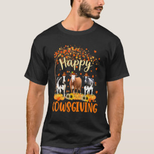 T-shirt Vaches de la fête de Thanksgiving Joyeuse Propriét