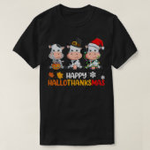 T-shirt Vaches Hallothanksmas Halloween Thanksgiving (Design devant)