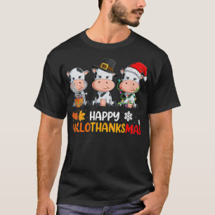 T-shirt Vaches Hallothanksmas Halloween Thanksgiving