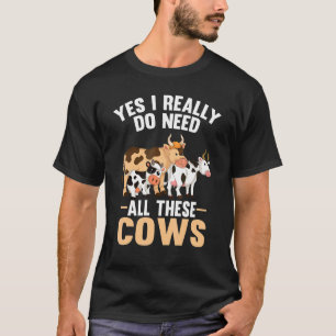 T-shirt Vaches mignonnes Animal de ferme Oui J'Ai Vraiment