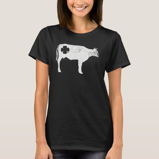 T-shirt Vaches Trèfle Saint-Patrick Saint-Paddy (Devant)