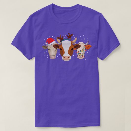 T-shirt Vaches vilaines Noël (Design devant)