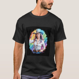 T-shirt Vachette cool avec un arrière-plan impressionnant