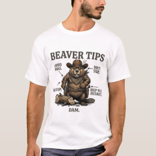 T-shirt Vachette drôle Castor Cowboy Ouest Sauvage Vintage