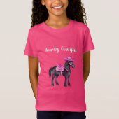 T-Shirt Vachette Rose Howdy Cheval (Devant)