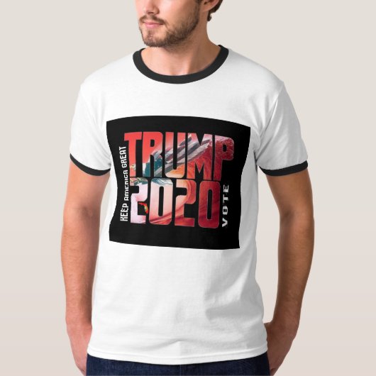 T-shirt Vague 2020 rouge de la Floride d'atout T (Devant)