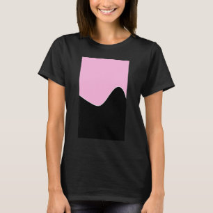 T-shirt Vague à deux tons géométrique Motif Coton Candy ro