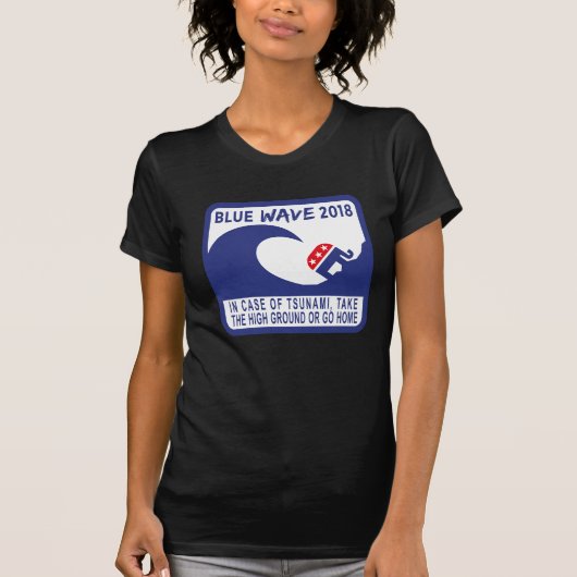 T-shirt Vague bleue 2018 - victoire Democratic ! (Devant)