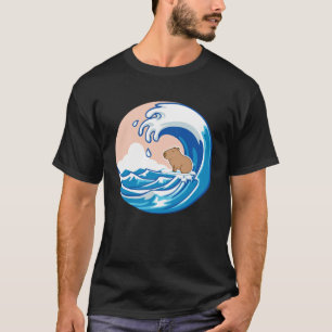 T-shirt Vague Capybara Surf Capibara Animal