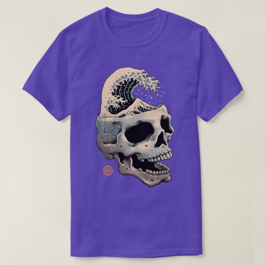 T-shirt Vague crâne (Design devant)